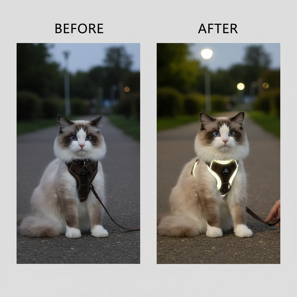 Harnais Chat Réfléchissant